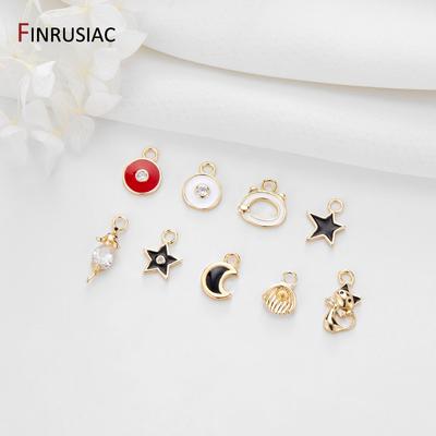 Boucles d'oreilles Pendentifs Charms en Métal Laiton Plaqué Or Véritable 14K Pour la Fabrication de Bijoux Boucles d'oreilles Colliers Accessoires
