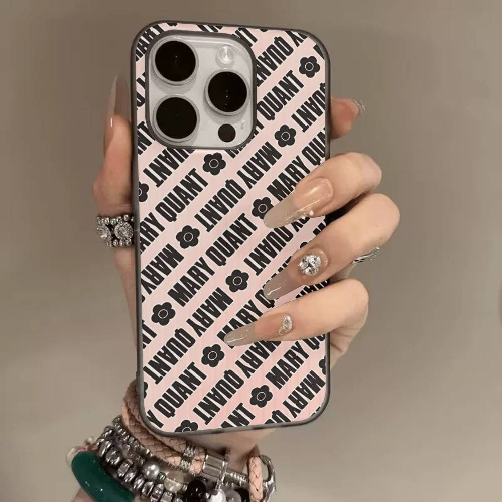 

Fashion M-Mary-Q-Quant Phone Case For IPhone 11 12 13 14 15 16 17 Pro Max PLUS Pro Wave Corrugated Silicone Case iPhone 12 pro