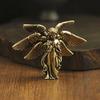 Copper Six Winged Angel Love Cupid Statue Small Ornament Brass Angel Figurines Desktop Decoration Home Decor Accessories