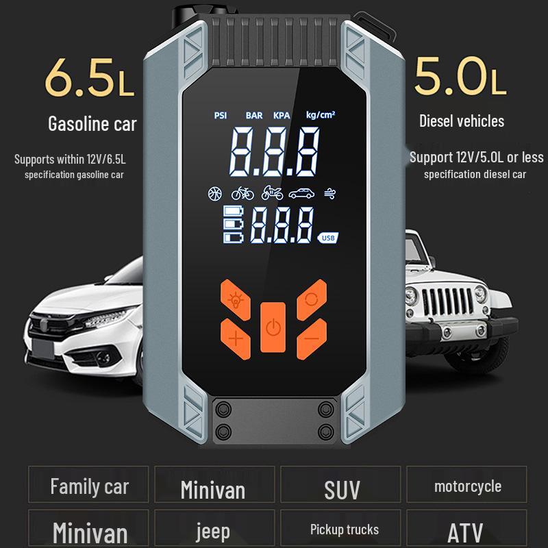 Multifunctional Car Jump Starter & Air Pump Emergency Kit