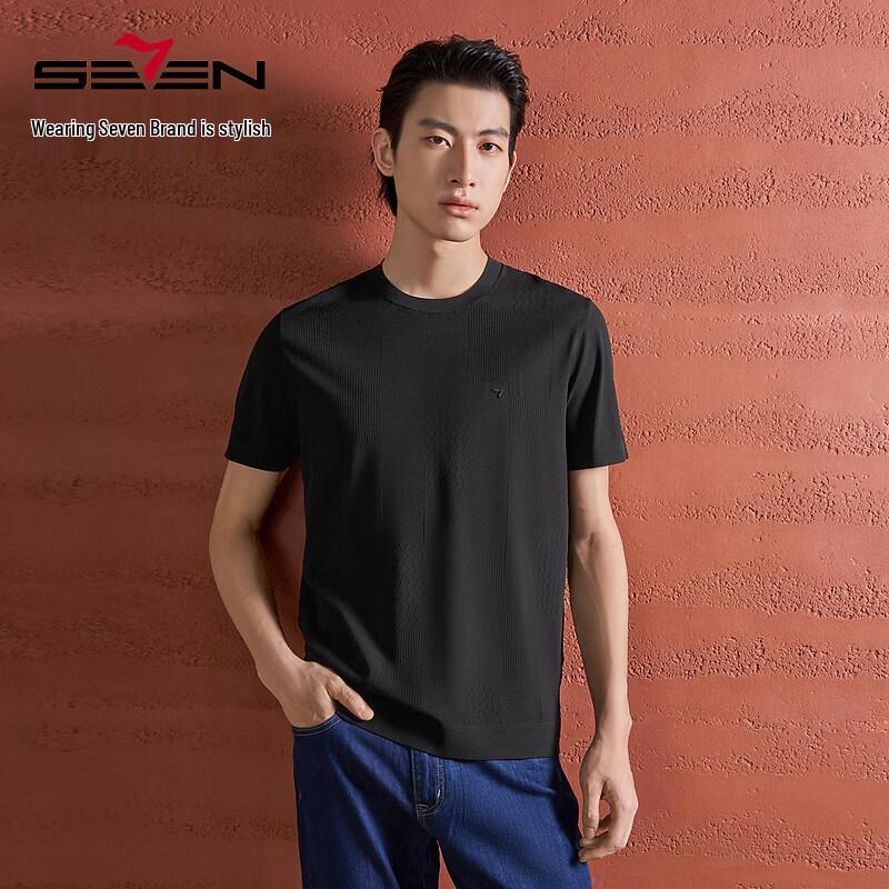 Seven Elite Plaid Jacquard Short-Sleeve T-Shirt