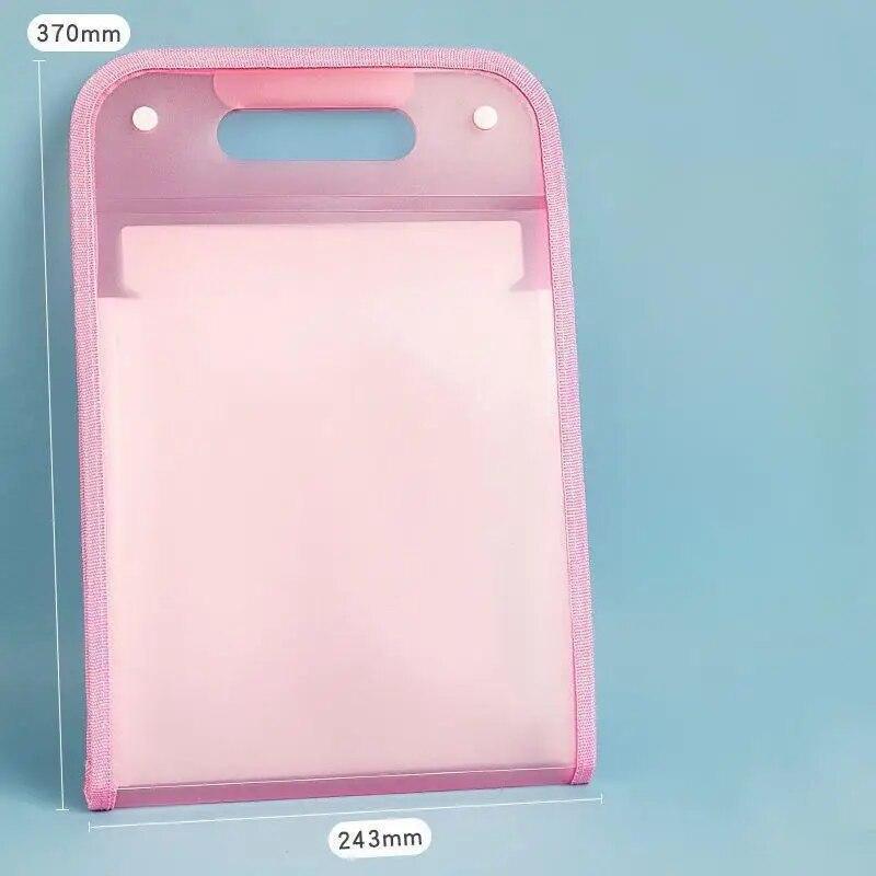 13-lommers mapper Bærbare A4 Brevstørrelse Macaronfarge Trekkspill Dokumentorganisator for Klasserom Kontor Hjemmeoppbevaring