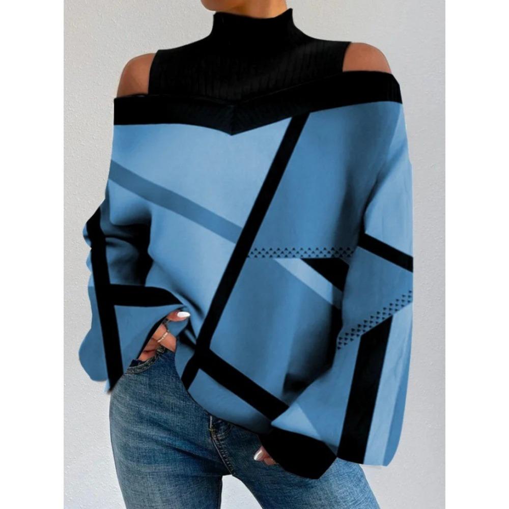 BITCED Women's Fashion Casual Autumn Winter Long Sleeve Half Turtleneck Blouses & Shirts