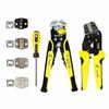 Professional 4 In 1 Wire Crimpers Ratcheting Terminal Crimping Pliers Cord End Terminals Tool With Wire Stripper