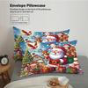 3pcs Cartoon Santa Claus Printed Chipless Bedding Set Bedroom Dormitory Soft Duvet Cover Multiple Sizes Machine Washable