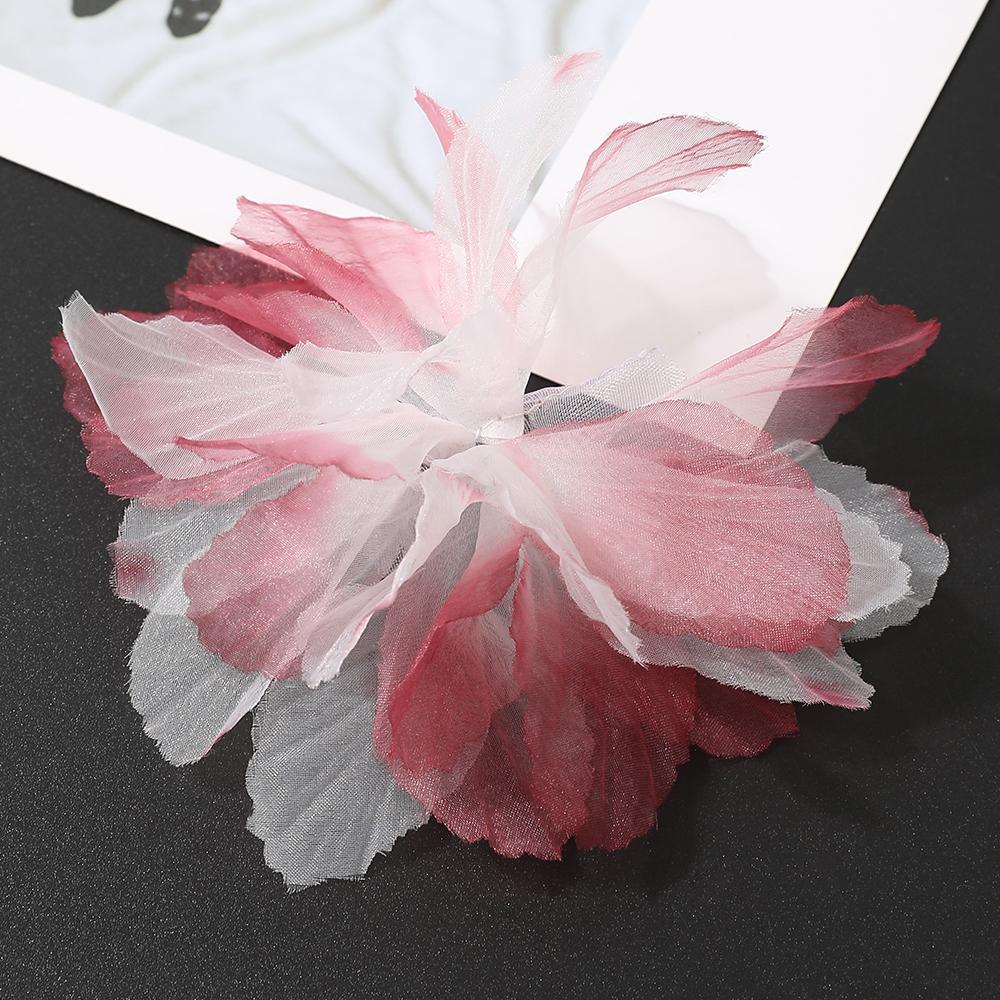 10Pcs 3D Flower Organza Lace Patches Applique For Bridal Wedding Dress Home Gradient Lace Trim Sewing Accessories Room Decora