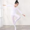 Girls Ballet Base Shirt Flesh Colored Tight Dance Wear for Kids White Practice Top Performance Outfit