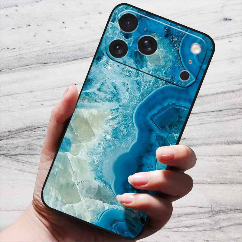 

Marble Patterns Case For iPhone 16 Pro Max Luxury Silicone Black Cover For iPhone17 Air 16e iPhone16 plus Soft TPU Phone Cases -iPhone 16e