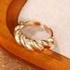 Zinc Alloy Ring - Fashionable, Versatile, Pleated Open Adjustable Irregular Ring