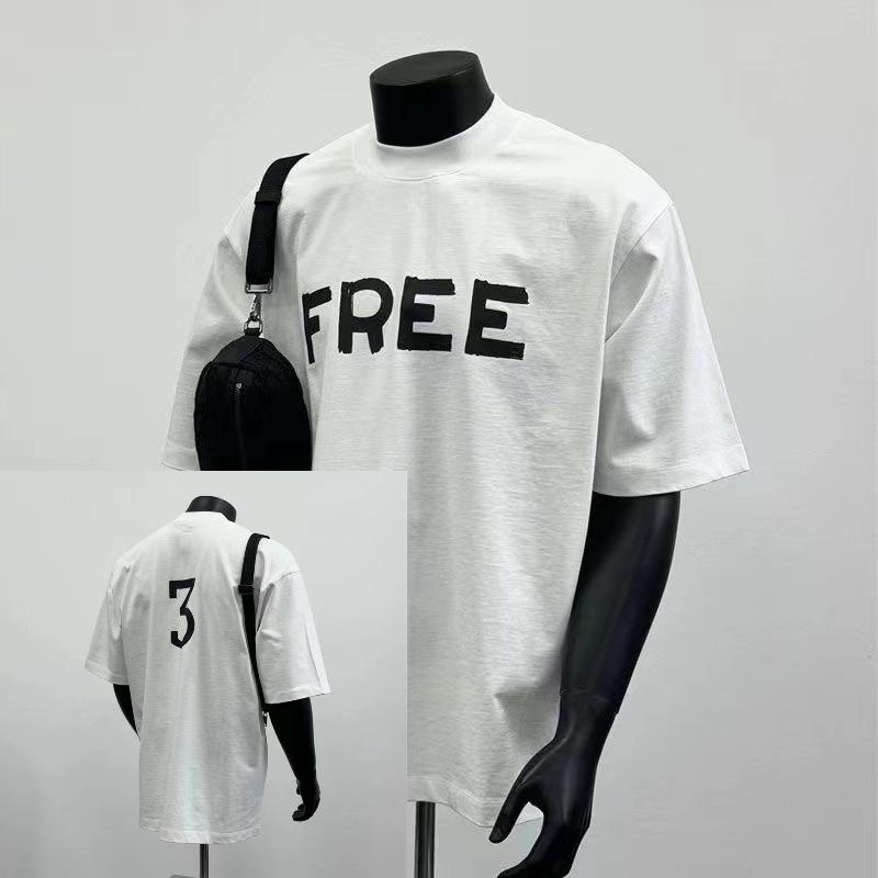

Smallscale Trendy Letterprinted Pure Cotton Shortsleeved Tshirt for Summer Suitable for Both Men and Women Halfsleeved Top 4XL
