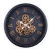 45CM Retro Gear Wall Clock Mechanical Living Room Bedroom Light Luxury Simple Creative Clock Silent Clock Round
