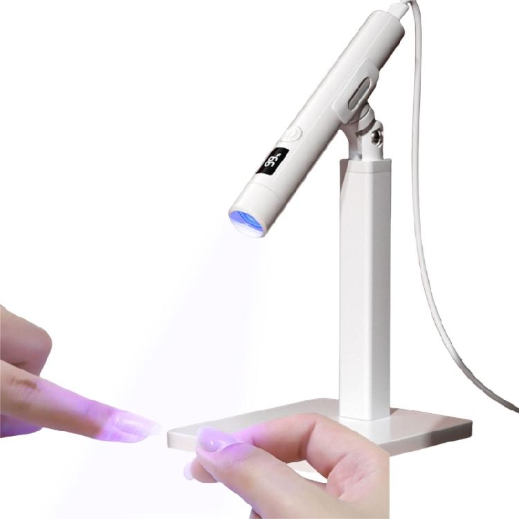 Handheld UVS Light for Gel Nails,LED Nail Lamp,Portable Mini Nail Dryer with Stand & LCD Screen,Nail Lamp for Fast Curing 1