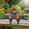 4 Outlet Hose Splitter Individual Water Diverter Easy To Install Garden for Yard,