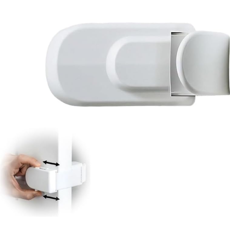 

The Snap-On Door Lock Kids Can t Reach or Defeat, Child Locks for Doors, Childproof Door Lock, No Tools or Adhesives Required, Simple Install Safety