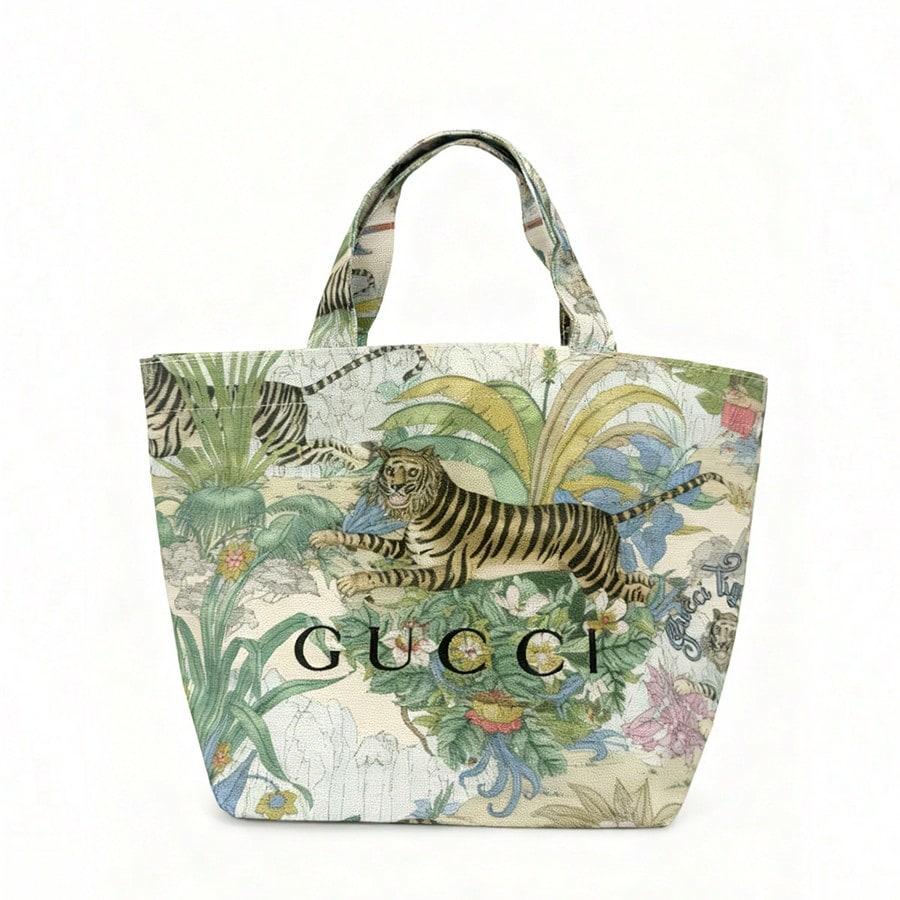 Gucci Canvas-Tragetasche mit Tigermuster - Umhängetasche, Crossbody-Tasche im Retro-Jungle-Stil, zum Einkaufen - ein modisches und leichtes Luxusartikel