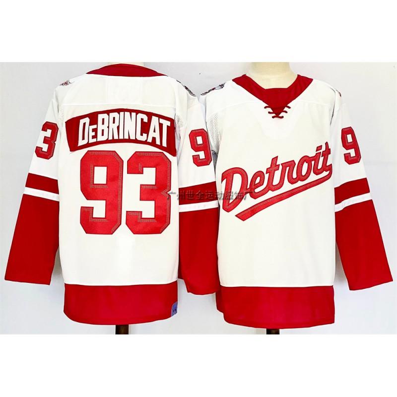 Mens Retro Ice Hockey Jersey Custom Number 71 88 Larkin DeBrincat Datsyuk Cotton Blend Practice Uniform