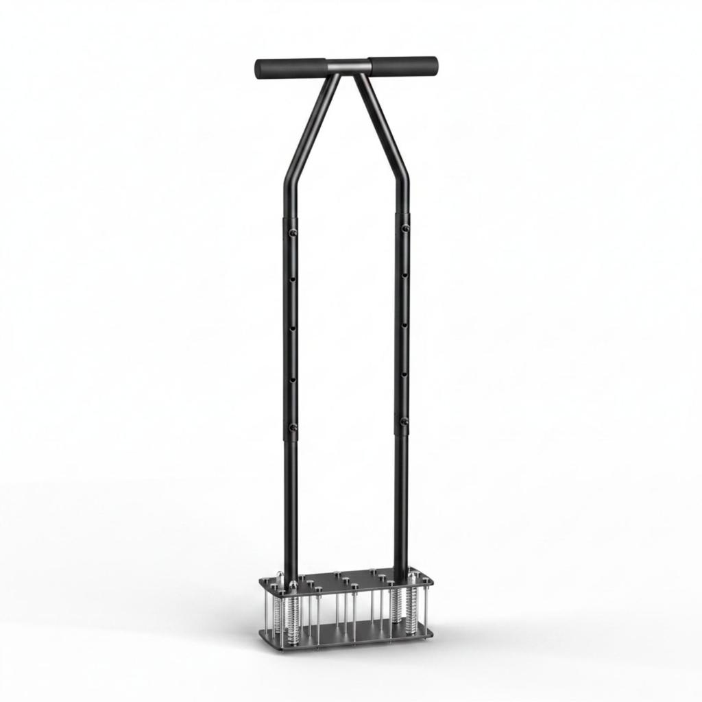 Spike Aerator with Foot Pedal Ergonomic Manual Lawn Matte Black