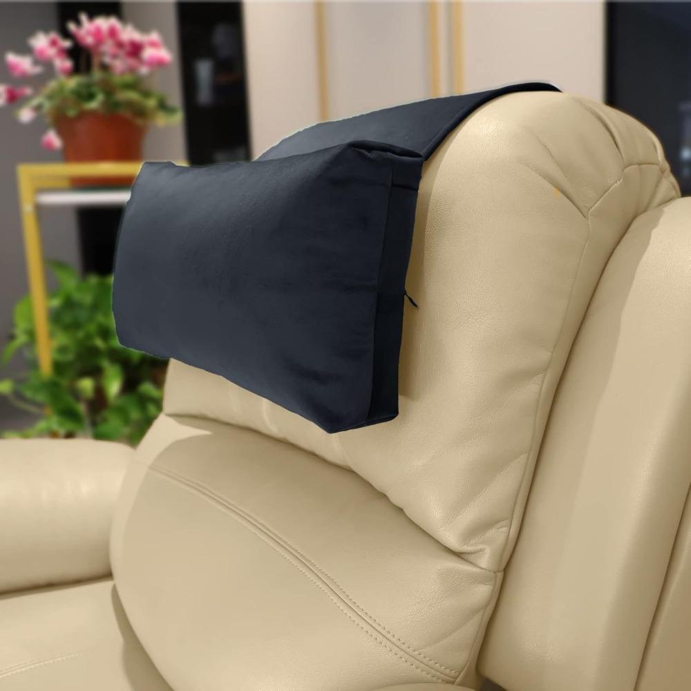 

Comfortable Non-Slip Base Head Velvet Cover Pain Relief Recliner Neck Neck Support Neck Support Cushion Sofa Armchair чёрный