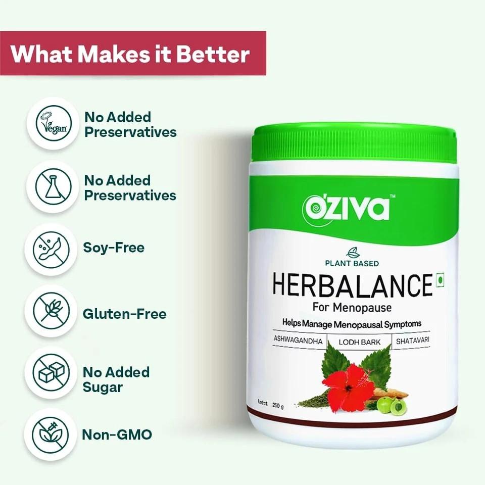 OZiva HerBalance Menopause Relief Drink 250g