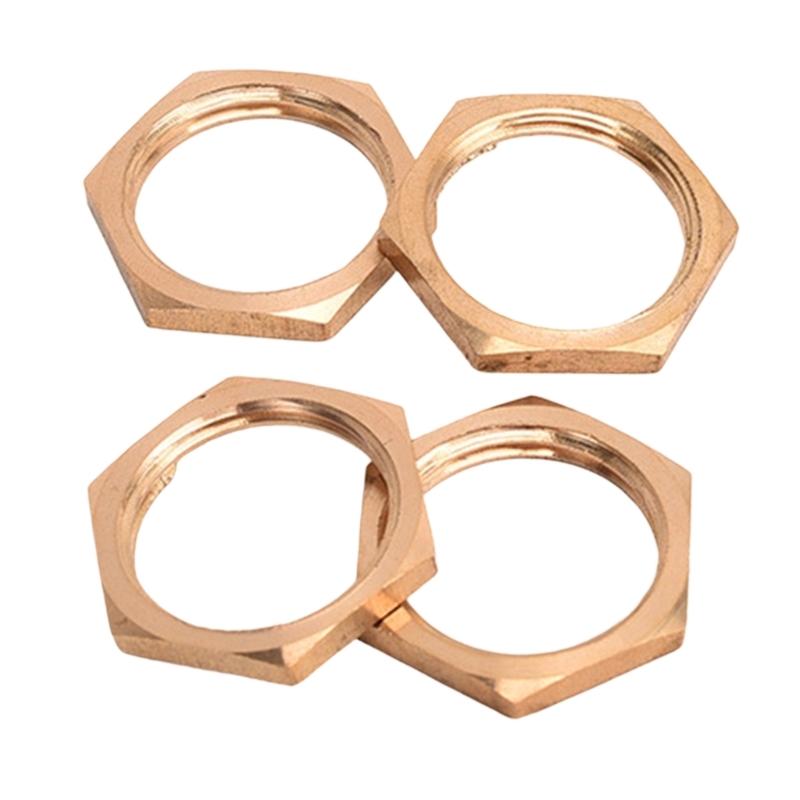 20Pieces Hexagonal Brass Fasteners Corrosions Resisent Plumbing Nuts for Faucet Washer Machine Pipe Joints Use
