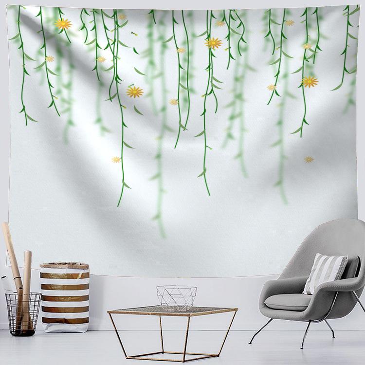 

Свежий Цветочный Принт Гобелен 3D Лесной Водопад Пейзаж Настенный Домашний Фон Ткань Декор Садовый Постер для Улицы 95x73cm