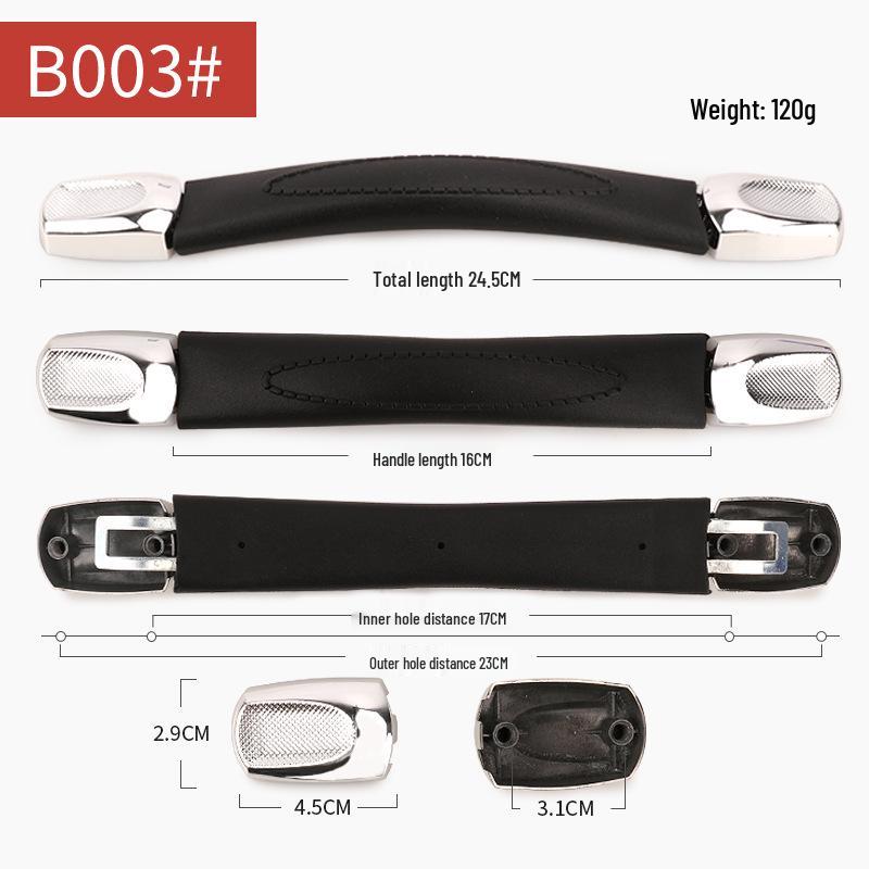 Mâner de Valiză Înlocuibil cu Bază din Aliaj de Zinc și Design Telescopic din Plastic