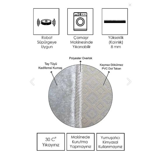 Kesme Halı Desenli Dijital Baskı Yıkanabilir Kaymaz Taban İnce Salon Mutfak Çocuk Halısı Yolluk