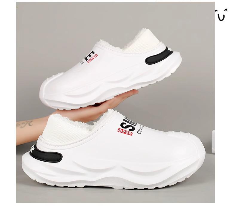 2024 Men's Waterproof Non-Slip Cotton Slippers for Winter - Warm, Large Size, Ideal for Driving and Outdoor Use