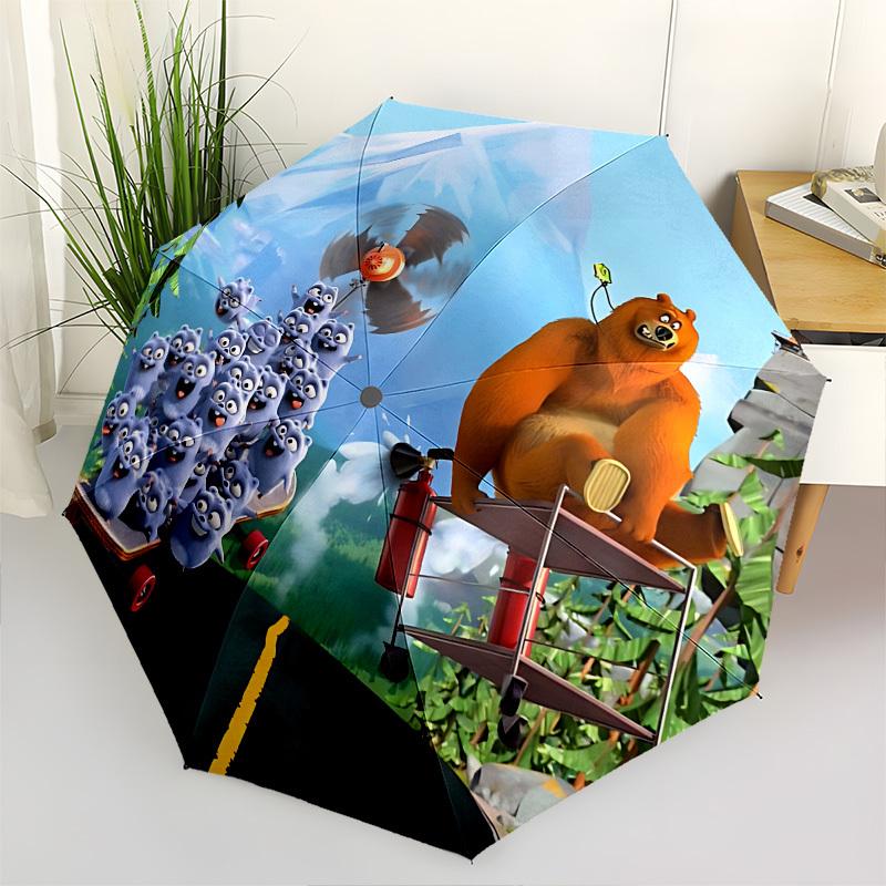 

Bears, GrizzyThemed Automatic Opening and Closing umbrella 8 Ribs, Suitable for Leisure and Going Out, Outdoor Accessory, Gothic Style, Fa