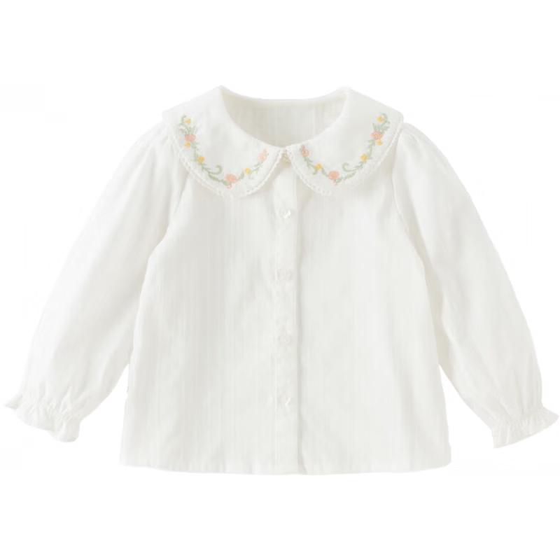 

DAVE&BELLA Girls Spring Cotton Long-Sleeve Shirt 120cm