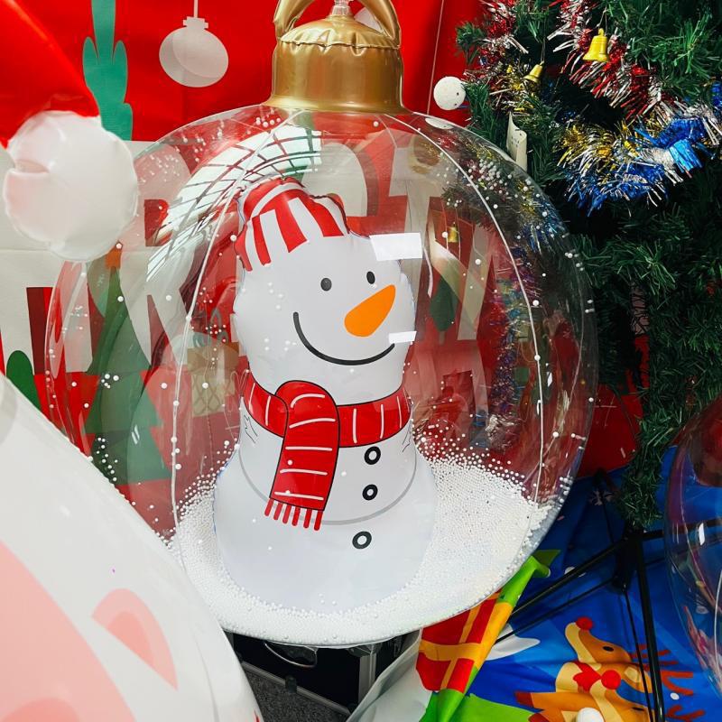 Inflatable Christmas Cartoon PVC Ball for Outdoor Holiday Decor