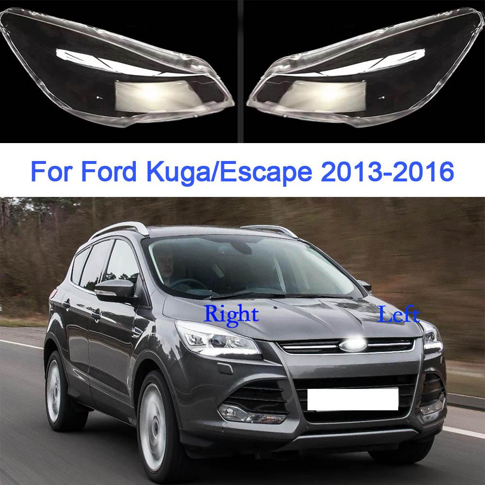 Headlight Cover For Ford Kuga Escape 2013 2014 2015 2016 Headlamp Glass Lampshade Lens Replace Original Car Accessoires