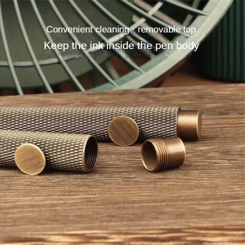 Supplies Retro Metal EF/F/Bent Stationery Fountain Pen Brass Fountain Pen Ink Pen Writing Pen