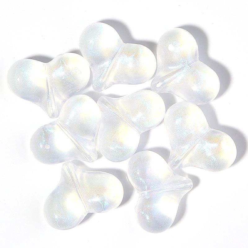 Laserbeschichtete Acryl-Herz- und Blumenperlen für DIY-Armbänder