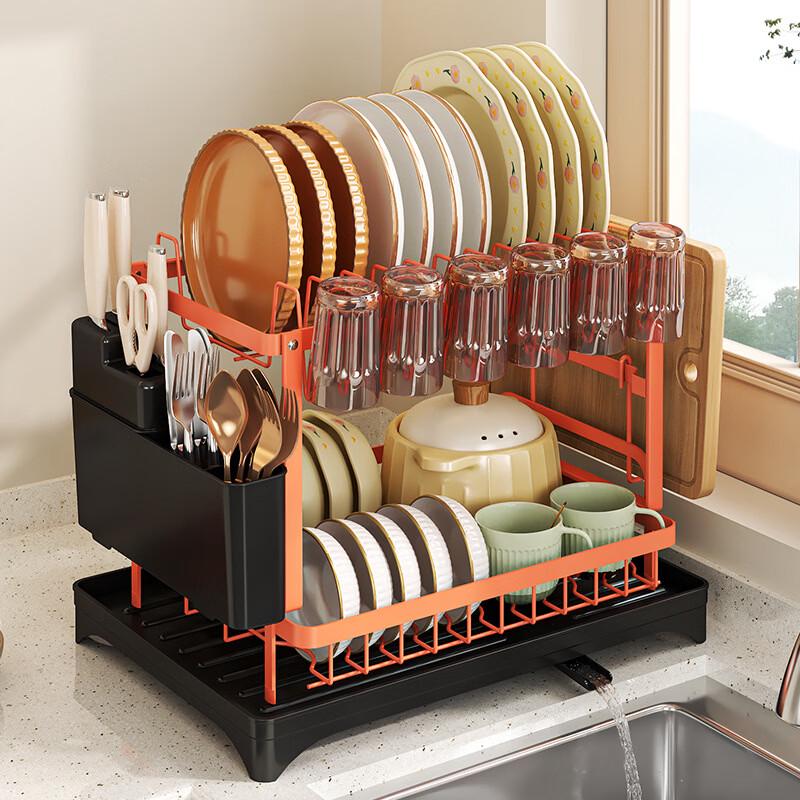 You Shu Double-Layer Foldable Dish Drainer Rack