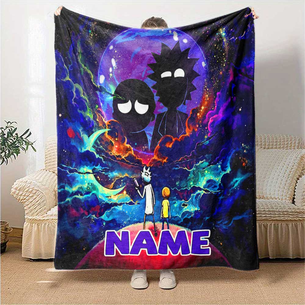 Warner (10) Customize Your Name Blanket Throw Customizable Blanket Soft & Cozy for Living Room Couch Sofa Home Decor Four Seasons Multipurpose