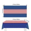 USA 250th Anniversary Party Supplies Set: Festival Decorations, Paper Plates, and Tablecloth.