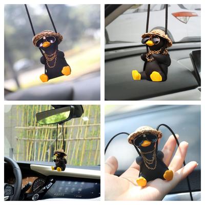 Swinging Duck Car Decoration Rearview Mirror Hanging Accessories Cool Car Hanging Accessories Love Car Hanging Accessories