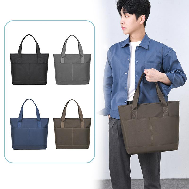 Servietă pentru bărbați, de mare capacitate, ușoară, geantă de umăr