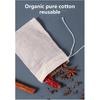 30 Pcs Natural Cotton Spice Bags for Cooking:4x6,6x8Reble Tea Filters with Drawstring, Ideal for Straining Soups, Herb Sachets & Cold Brew