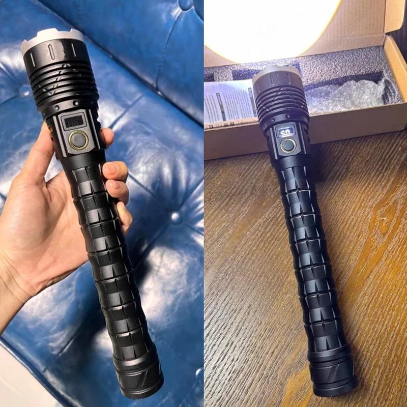 High Power LED Flashlights Super Bright Rechargeable Flashlight 4000M Most Powerful Torch Outdoor Camping Lantern
