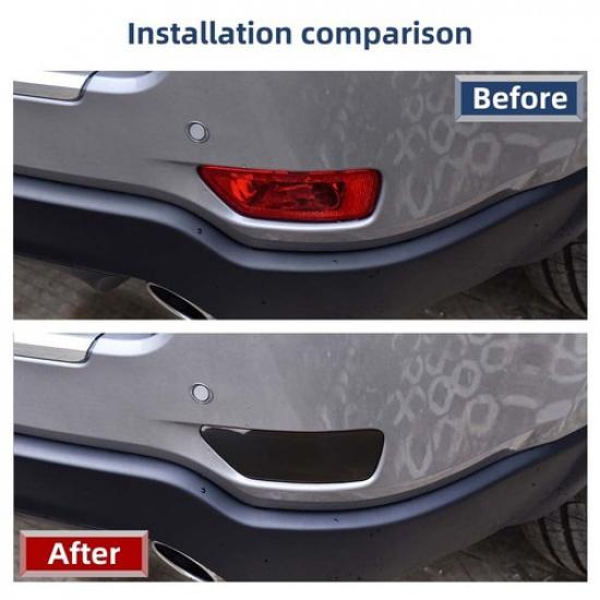 Blackened Rear Fog Light Lamp Cover Trim Bezels  for Jeep Grand Cherokee 2011-20