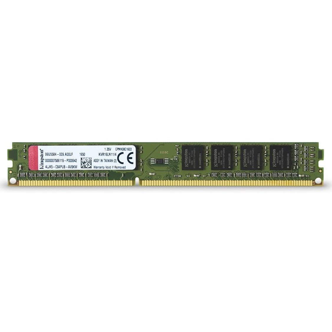 

Kingston Desktop PC Memory DDR3L 1600 4GB CL11 DIMM 240pin (PC3L-12800) 1.35V Non-ECC KVR16LN11/4