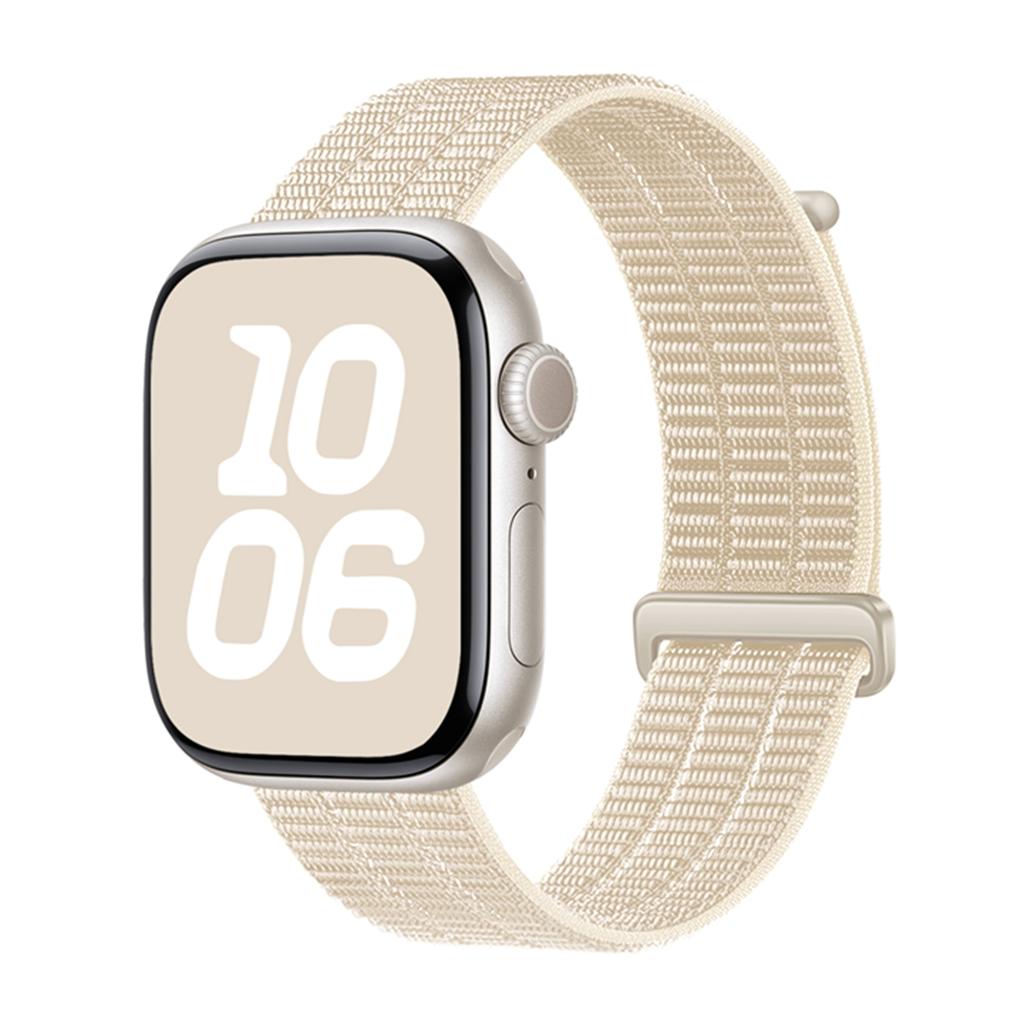 

Exercise Breathable Nylon Wristband for Apple Watch Series 11 10 9 8 40mm 41mm 42mm 44mm 45mm 46mm Strap Nylon watch band For Apple watch Ultra 49mm 40/41/42（S10/S11)MM бежевый