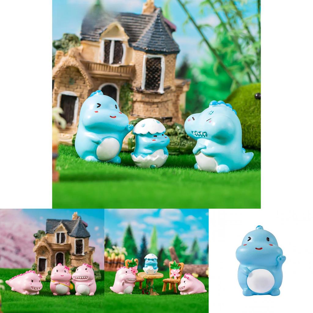 Cute Resin Dinosaur Desktop Decoration Lovely Cartoon Animal Figurine