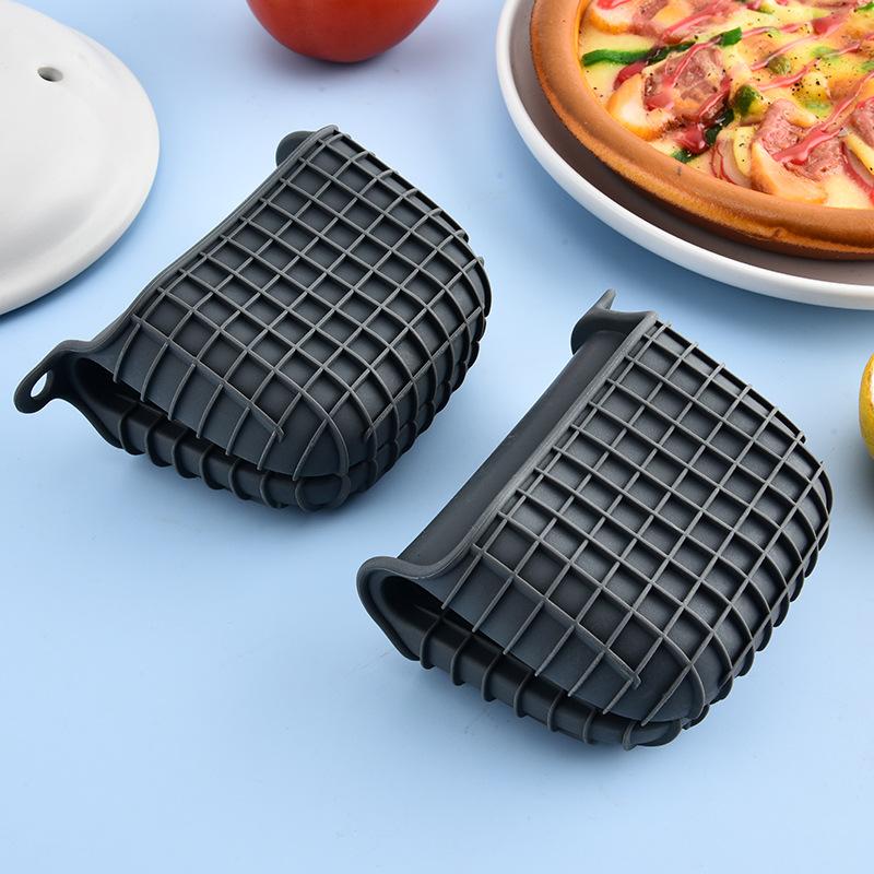 1/2Pcs Insulated Hand Silicone Anti-Heat Gloves Baking Oven Microwave Plate Holder Anti-Slip Silicone Gloves Mat Kitchen Gadgets