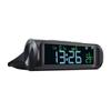 Solar Powered Car Clock with Temperature Monitor Auto Start Dashboard Digital Clock Date Week Display for Vehicle Accessories