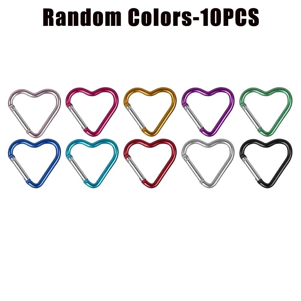 

Heart Shaped Metal Key Organizer Multi Purpose Carabiner Clip Camping Backpack Hanging Hook Travel Accessory Tool