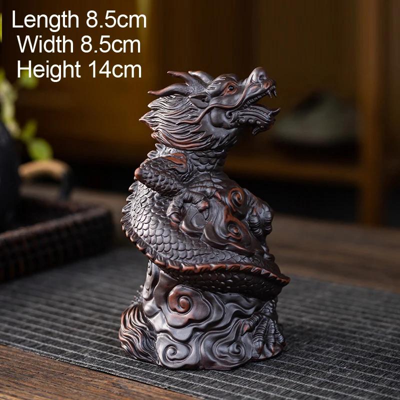 Purple Sand Tea Pet Ornament, Animal Dragon Pixiu Creative Tea Play Mini Tea Set Accessories , Boutique Mud Small Ornaments, 1Pc