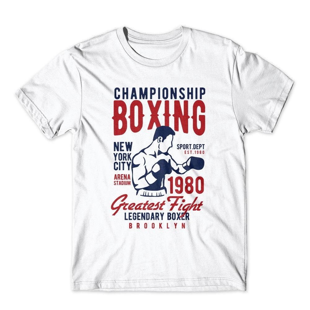 Championship Boxing T-Shirt. 100% Cotton Premium Tee New